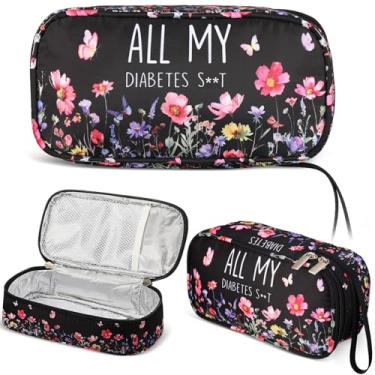 Imagem de TrelaCo Estojo de viagem para refrigerador de insulina, estojo de viagem para diabéticos, portátil, para caneta de insulina, bolsa de armazenamento à prova d'água para viagem, cuidados com diabetes