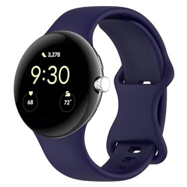 Imagem de iPANWEY Pulseira de silicone macio compatível com Google Pixel Watch 4, 3, 2, 1, masculina e feminina, respirável, durável para Google Pixel Watch séries 1, 2, 3, 4, 4 de 45 mm e 41 mm