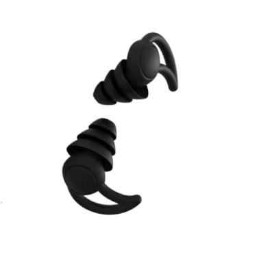 Imagem de Protetor Auricular Tampão De Ouvido Dormir Natação Antiruido Preto