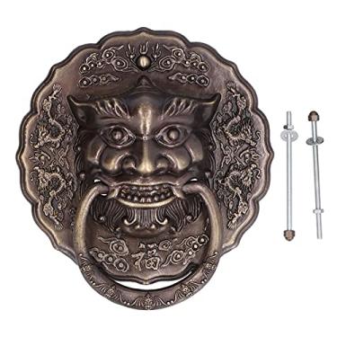 Imagem de Puxador de Porta Antigo, Aldrava de Latão Preto, Estilo Chinês, Cabeça de Animal, Porta Dupla, Porta de Madeira, Cobre, Anel de Puxar, Hardware de Porta Deslizante