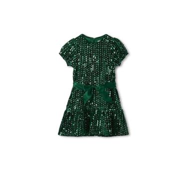 Imagem de Hatley Vestido de veludo para meninas (bebê/criança pequena), Verde, 4
