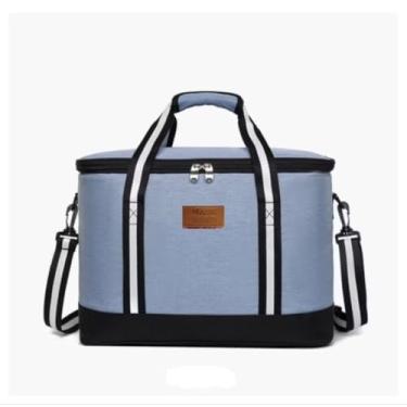 Imagem de Bolsa Térmica Grande Capacidade 21 L Conserva Alimentos Oxford Isolada Marmita Almoço e Bebidas Cooler Bag Crossbody Impermeável