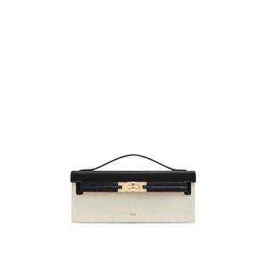 Imagem de JW PEI Bolsa feminina com alça superior estruturada Bria, Lona preta