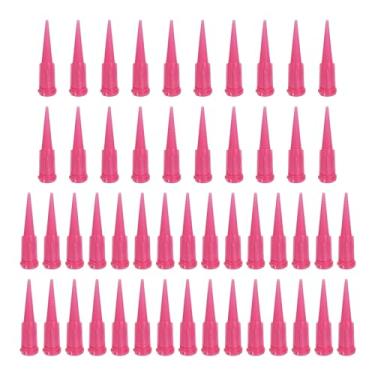 Imagem de Agulha de dosagem cônica de ponta cega 20G, 50 peças de plástico cônico, ponta cega, dispensador de líquido, agulha de enchimento para recarga de tintas líquidas, adesivos, cola, rosa