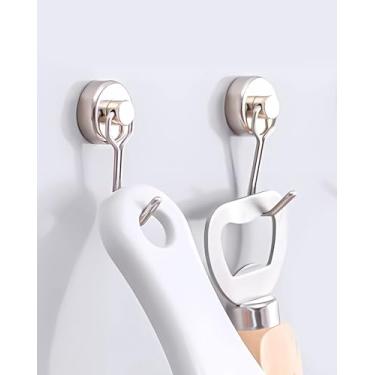 Imagem de 0-9KG Força de tração 360 graus Rotação Potente Gancho de Sucção Sem Traço Sem Perfuração para Porta de Geladeira de Cozinha Prata (pacote com 5) LCC713-05-G20-180