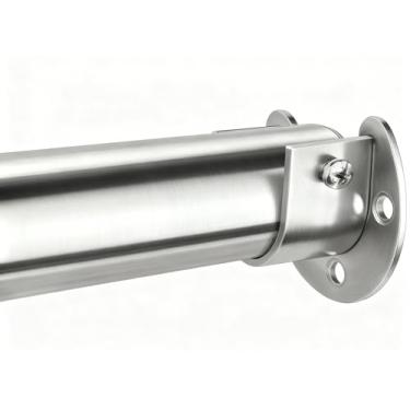 Imagem de FIRJOY Varões de armário resistentes para pendurar roupas, comprimento ajustável (prata, 43 cm - 68 cm)