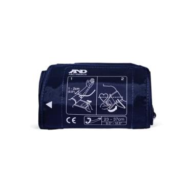 Imagem de A&D Medical Substituição de manguito de pressão arterial média (9,0-14,6"/23-37 cm), punho de pressão arterial sem látex, conector compatível com ISO UA-290A para uso doméstico, monitores automáticos