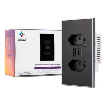 Imagem de Tomada Inteligente Wifi Soft Touch Série Vênus com USB-A+USB-C - EKAZA