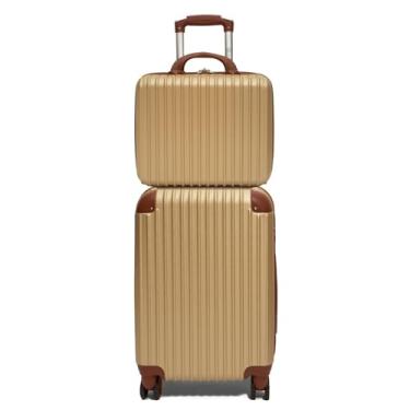 Imagem de Mala de Bordo 10kg com Frasqueira, Bagagem de Mão Expansível Aprovada ANAC, 4 Rodas Duplas 360°, Cadeado TSA Antifurto, Alça Lateral, Divisória Interna, Leve e Resistente Bege