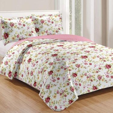 Imagem de Kit Cobre Leito Colcha Mix Queen Estampado 3 Peças - Laís