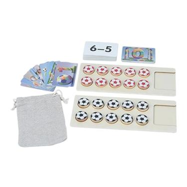 Imagem de KiBcsLic Brinquedo de matemática para educação infantil, coordenação olho-mão, contagem de números, aritmética, material didático para meninos e meninas,
