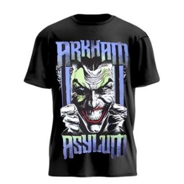 Imagem de Camiseta Coringa Arkham Asylum Batman Arkham Camiseta Geek-Masculino