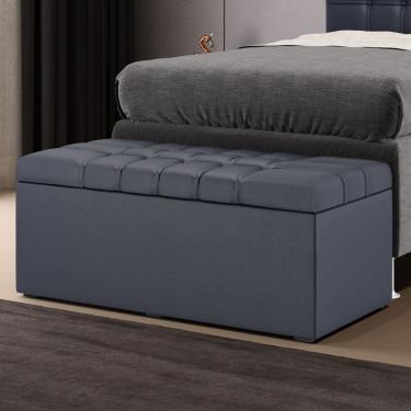 Imagem de Calçadeira Baú Alpha Para Cama de Casal 90cm no Tecido Courino - Conforto e Elegância Aradecor