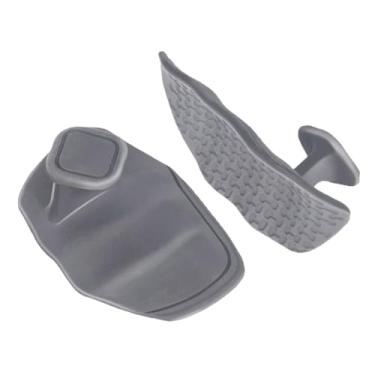 Imagem de Vaveren 2 peças de apoios de ginástica para levantamento de peso, barra de haltere, almofadas antiderrapantes, apoios de mão práticos para homens e mulheres, Cinza