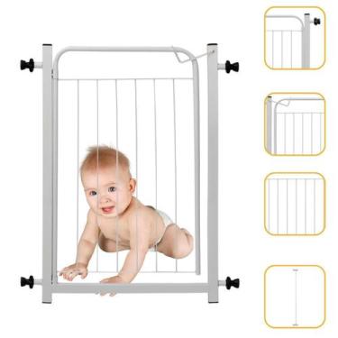 Imagem de Portão Pet Grade Para Cães Crianças Proteção para Bebês Acompanha Exte