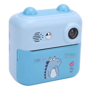 Imagem de Cryfokt Câmera Instantânea 48MP 1080P Zoom Digital 16x Com Tela HD IPS de 2,4 Polegadas para Viajantes Leve Portátil Foto Vídeo Preto 1 X Câmera Instantânea 1 X Cabo de Carregamento (Azul)