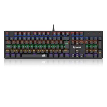 Imagem de Redragon Teclado Mec�nico Gamer USB ABNT2 Azul (Blue) Ilumina��o Rainbow K608-R (PT-BLUE)