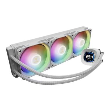 Imagem de Water Cooler Gamdias Aura GL360 Digital Branco ARGB Intel LGA20XX,1851, 1700, 1151, 1150, 1155, 1156, 1200 / AMD AM5, AM4, AM3 GL360 DIGITAL WH