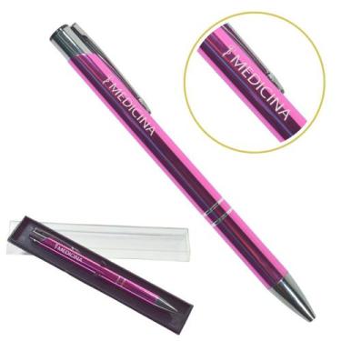 Imagem de Caneta Personalizada Coloridas Cursos Metal Profissional Medicina - Lo
