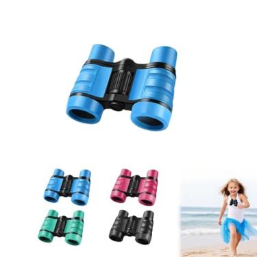 Imagem de Binóculos 4 x 30 com alça antiderrapante à prova de choque, aprendizagem, caça, caminhada, azul