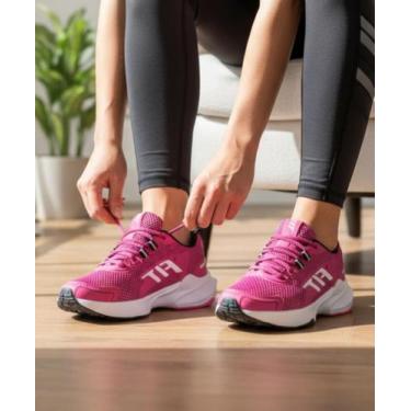 Imagem de Tênis Feminino Pro One Da +Fit Academia Treinos Caminhada, Rosa, 35