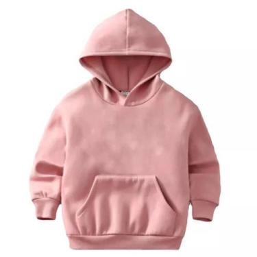 Imagem de Blusa Moletom Infantil com Bolso Canguru - LOJA RPERONI, Rosa, 12