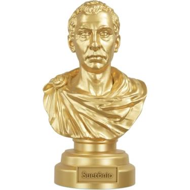 Imagem de Estátua Busto Suetônio - Escritor Romano (Cor Ouro)