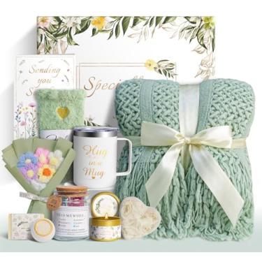 Imagem de Cestas de presente para mulheres, 11 peças de presentes de aniversário exclusivos para mulheres, cestas de presente de autocuidado, agradecimento, bem-estar, simpatia, presentes de amizade