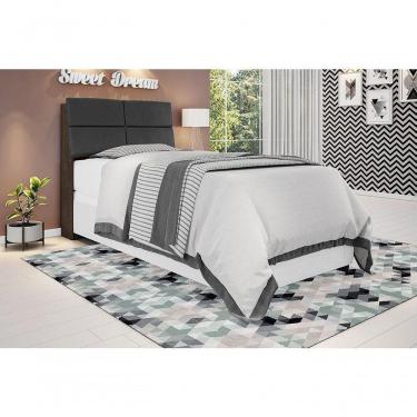 Imagem de Cabeceira Box Solteiro 0,88 Isis Chocolate Com Painel Class