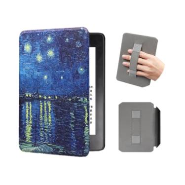 Imagem de Akacy Capa com estampa pintada com alça para Kindle Paperwhite de 6,8 polegadas 11ª geração lançada em 2021 (Modelo: M2L3EK) com função automática de despertar/dormir/à prova d'água (7)