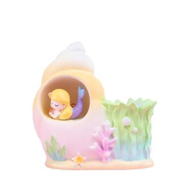 Imagem de Porta-canetas Porta-lápis Resin Mermaid Ocean Theme com luz