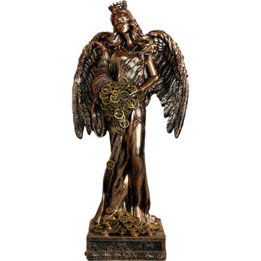 Imagem de Estátua da Deusa da Riqueza, Anjo, escultura em resina de 33,7 cm