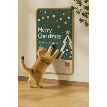 Imagem de Tressel Tapete arranhador para gatos, 60 x 40 cm, almofada de arranhão de sisal natural para gatos com gancho sem danos para gatinhos, protetor de móveis para sofá/tapetes/sofá