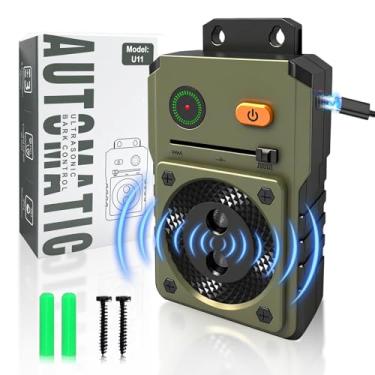 Imagem de Kutruda Dispositivos de dissuasão de latidos de cães, dissuasor de latido ultrassônico de longo alcance de 15 m, dispositivo antilatido para cães ao ar livre, rolha recarregável para latidos