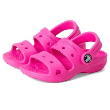 Imagem de Crocs Sandálias clássicas unissex infantis (infantil), Crush rosa, 28