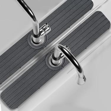 Imagem de Tapete de torneira para pia de cozinha - torneira de 59,9 x 10 cm protetor contra respingos para balcão de banheiro, tapete de diatomita absorvente, bandeja de pia de pedra de secagem rápida, evita o