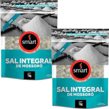 Imagem de Kit 2 Sal Marinho Integral de Mossoró Fino Smart 1kg