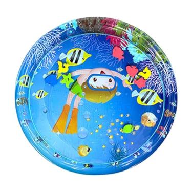 Imagem de Tapete de brincar aquático para gatos, Tapete de brincar sensorial de água para gatos | Tapete de água com sensor de gatinho | Brinquedos para gatos para gatos internos entediados, tapete com sensor d