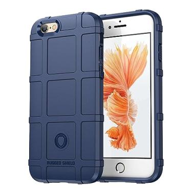 Imagem de IDEWEI Capa para iPhone 6, fibra de carbono refinada, anti-queda, anti-impressões digitais, proteção integral. A capa do telemóvel é compatível com iPhone 6