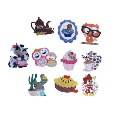 Imagem de Apliques Patchwork Para Bordar Pano De Prato -300 Unidades. - Autoesti