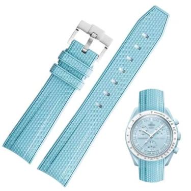 Imagem de Nizonlaie Pulseiras de relógio para Moonswatch, pulseira de substituição premium de borracha de silicone de 20 mm compatível com Swatch Omega Moonswatch Speedmaster