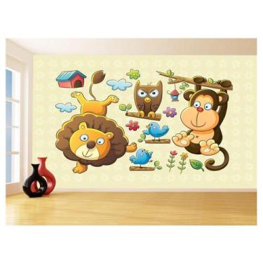 Imagem de Papel De Parede Infantil Zoo Safari Leão Baby 3,5M Azs247 - Você Decor