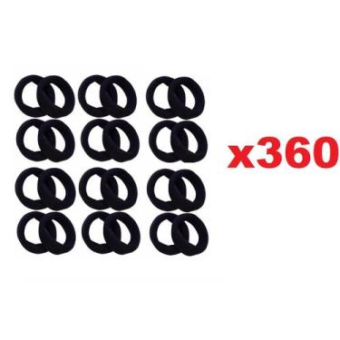 Imagem de Kit 360 Elásticos Preto Mini Xuxinha Para Cabelo Infantil - Lynx Produ