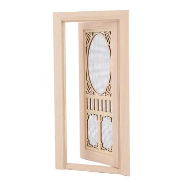 Imagem de Fabater Mini Casa de Brinquedo, Porta de Madeira Decorativa Europeia, Detalhes Realistas para Presente Diy, 1:12, Casa de Brinquedo/adereços