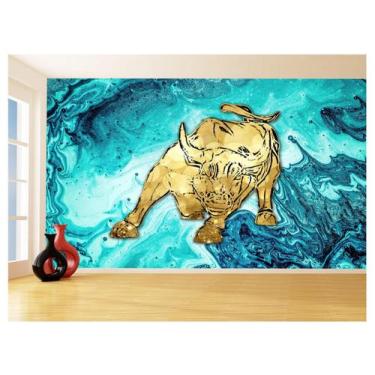 Imagem de Papel De Parede 3D Animais Pop Art Touro Bull 3,5M Pxa166 - Você Decor