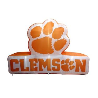 Imagem de FANMATS Mascote inflável NCAA Clemson Tigers - Expositor inflável autoinflável, ventilador e cordões embutidos, logotipo oficial da equipe – mostre seu espírito durante todo o ano