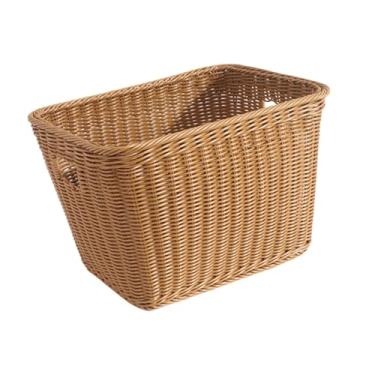 Imagem de WeiLaiKeQi Cesta de lavanderia errada à mão, roupas de brinquedos de contêineres organizadores de armazenamento, cesta de armazenamento versátil portátil do