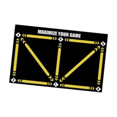 Imagem de Pegciuho Equipamento de treinamento de estatística de treinamento de futebol tapete de futebol para casa para casa, Amarelo