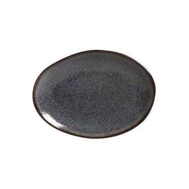 Imagem de Conjunto com 6 Pratos de Sobremesa Oval Orgânico Titanium 22,5x16,5x2,5cm