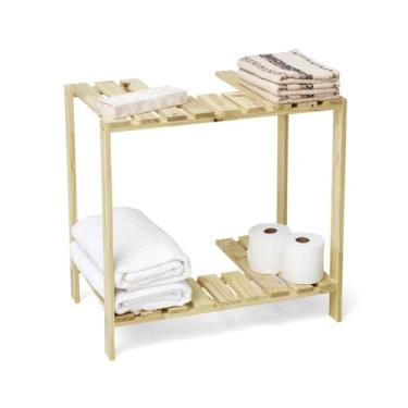 Imagem de Estante para Pia Coluna, Gabinete Banheiro, Móvel para Banheiro, Envernizado Acabamento(NATURAL)